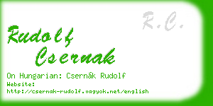 rudolf csernak business card