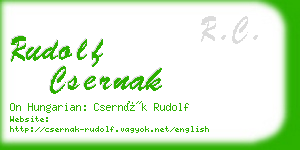 rudolf csernak business card